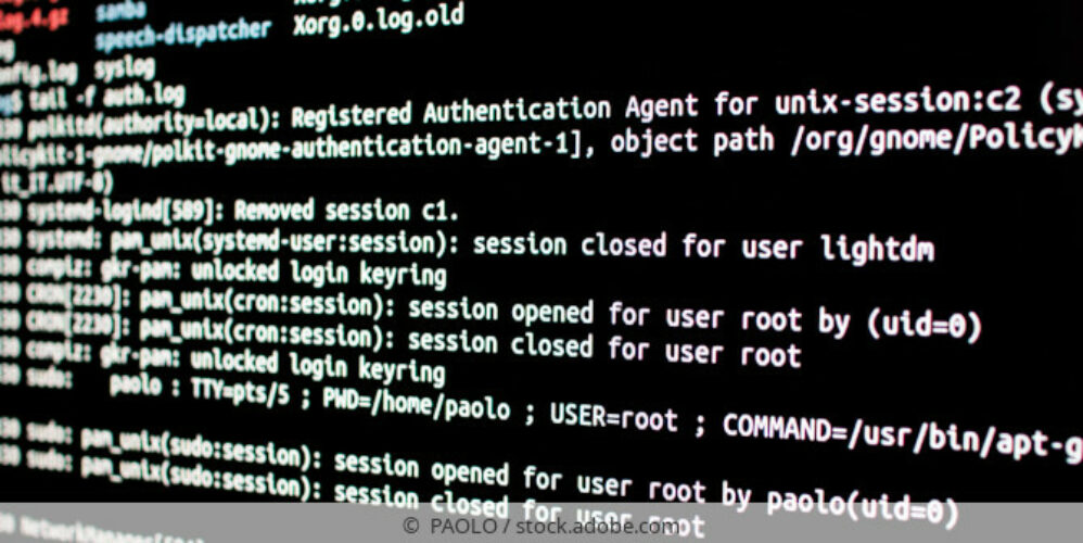Analyse von Logfiles in einem IT-System.