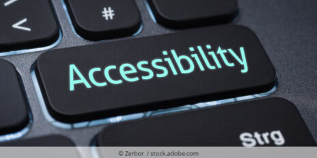 Laptop keybord with the word Accessibility.