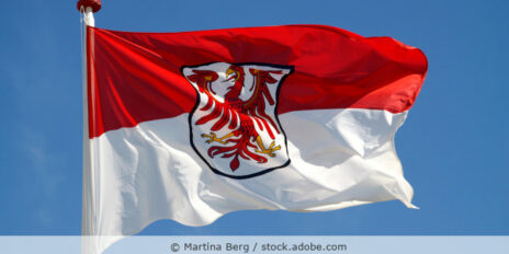 Flagge des Bundeslands Brandenburg.