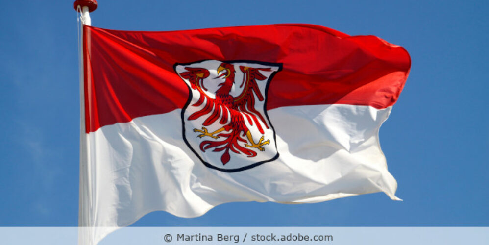 Flagge des Bundeslands Brandenburg.