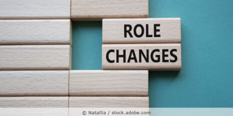 Die Worte Role Changes stehen auf Holzklötzchen geschrieben.